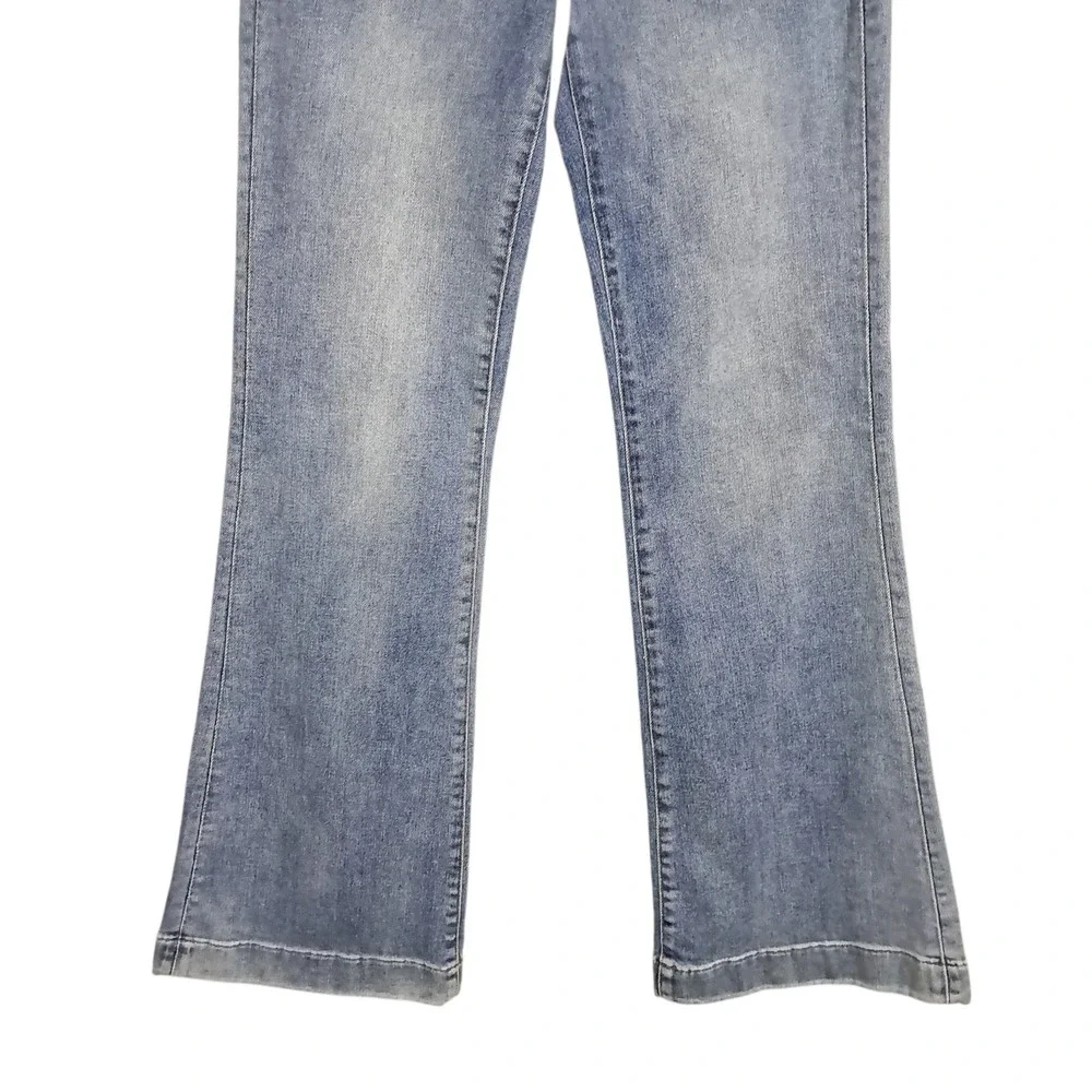 7 For All Mankind Dojo Tailorless Jeans 27 Embroidered Y2K Flared Santa Rosa - Picture 5 of 14